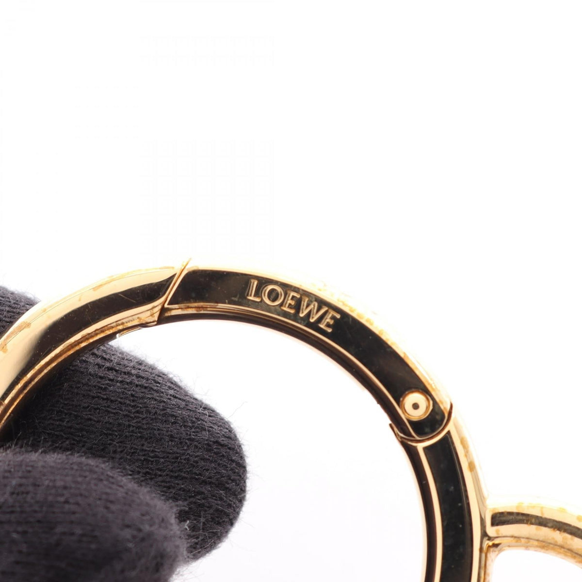 LOEWE Anagram charm charm Brown/Black leather 2120900133764