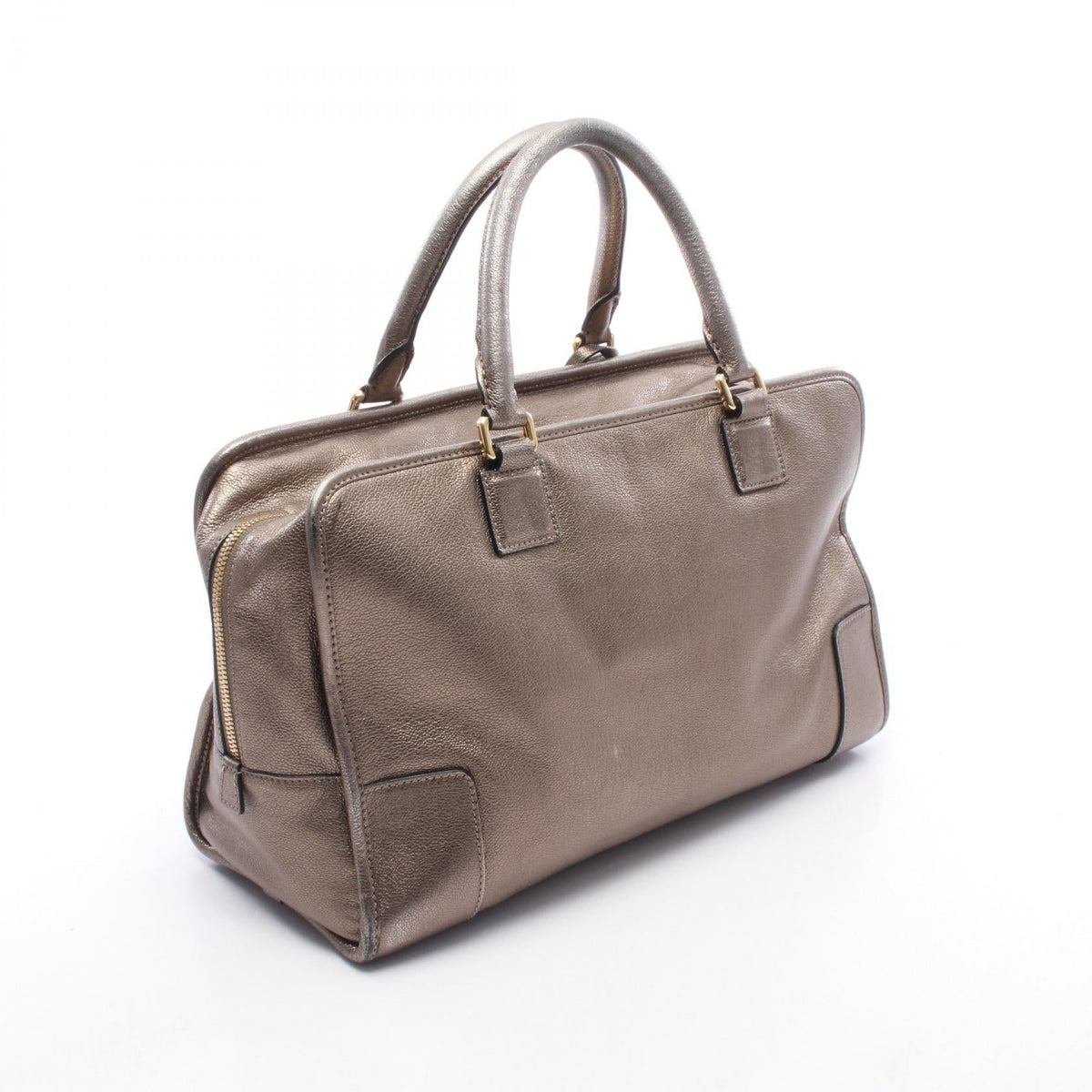 LOEWE Amazona 36 Metallic Handbag Gold leather 2121400019503