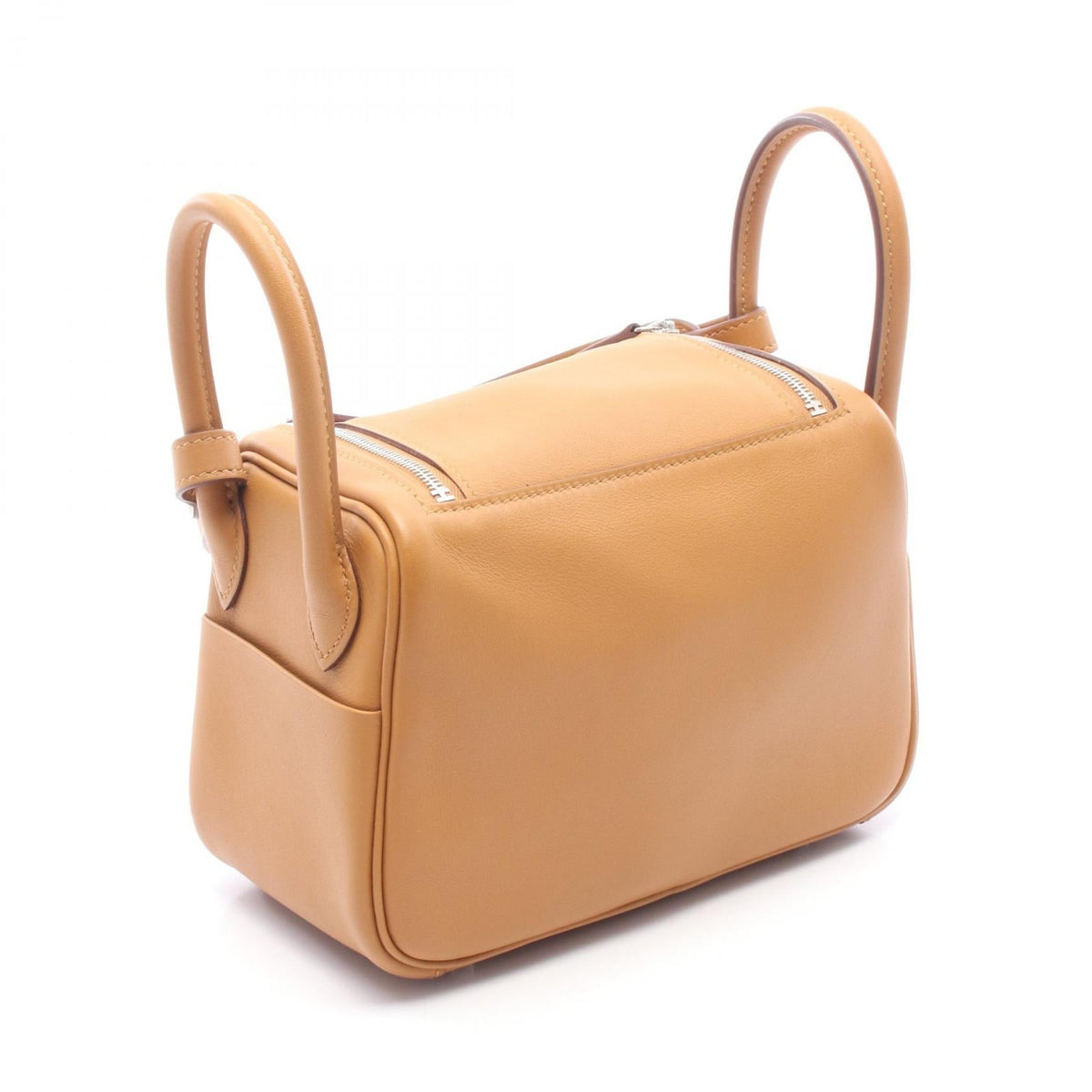HERMES Lindy Mini Verso Camel Celeste Shoulder Bag Brown Vaux Swift leather Other Vaux Swift leather 2101220094553