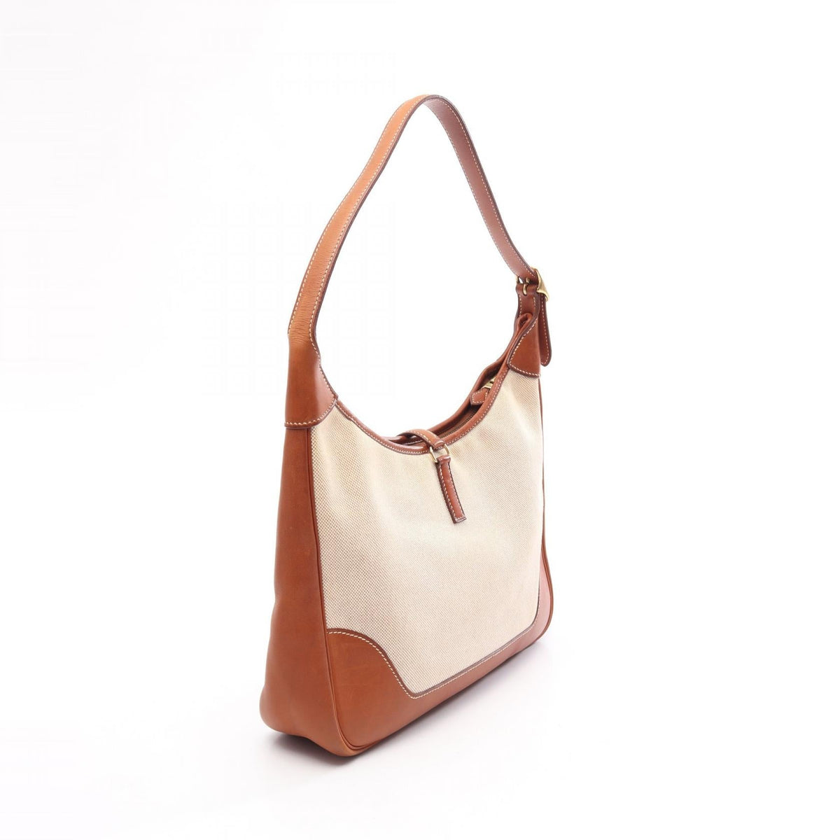 HERMES Trim 31 Shoulder BagEcru Ecru Beige/Brown/Fauve Toile H canvas leather Toile H / Barenia leather 2101220035464