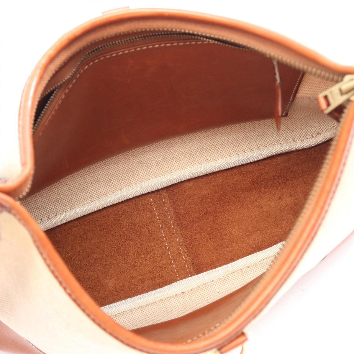 HERMES Trim 31 Shoulder BagEcru Ecru Beige/Brown/Fauve Toile H canvas leather Toile H / Barenia leather 2101220035464