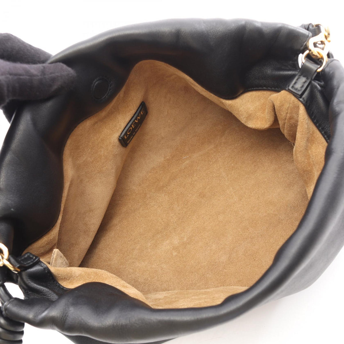 LOEWE Flamenco Purse 2WAY Handbag Black leather A411FCRX75 2120100034229
