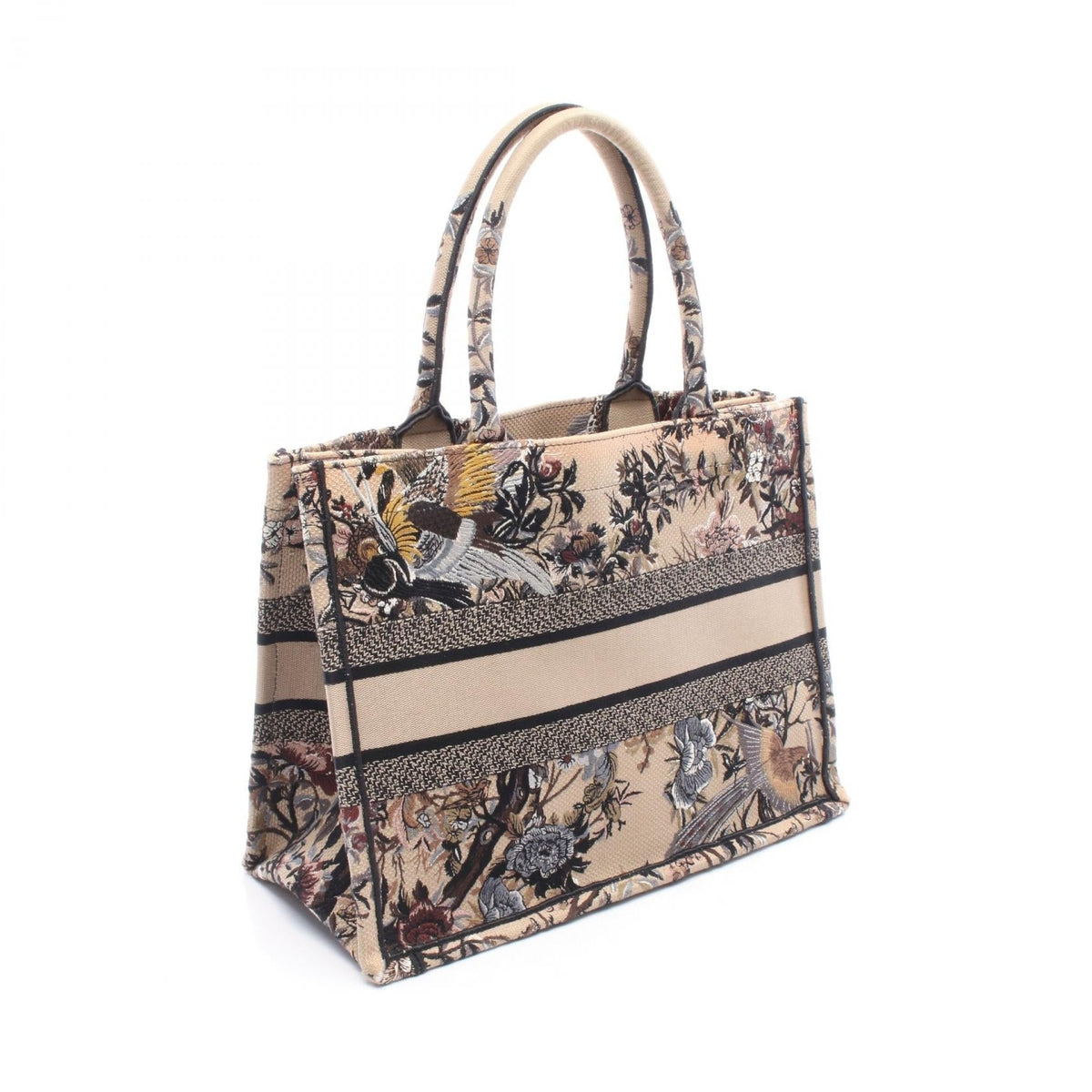 Dior BOOK TOTE Medium Jardin d'Art Vert Tote Bag Beige/Black/Multicolor canvas 2104102537520