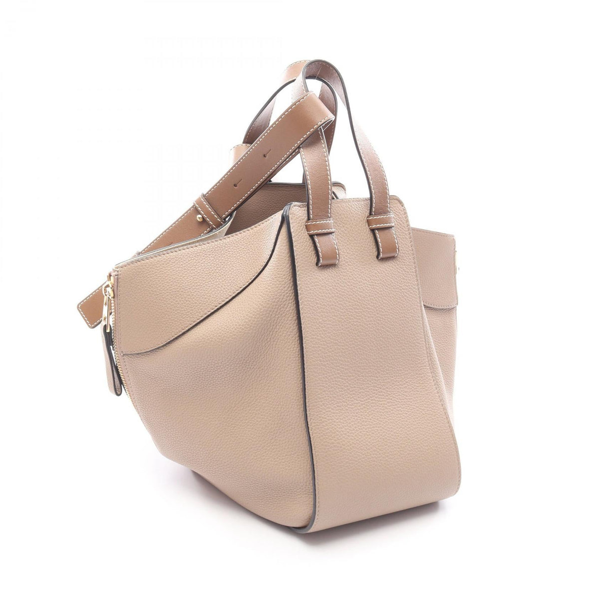 LOEWE Hammock bag small Handbag Beige/Brown leather 2101219224749