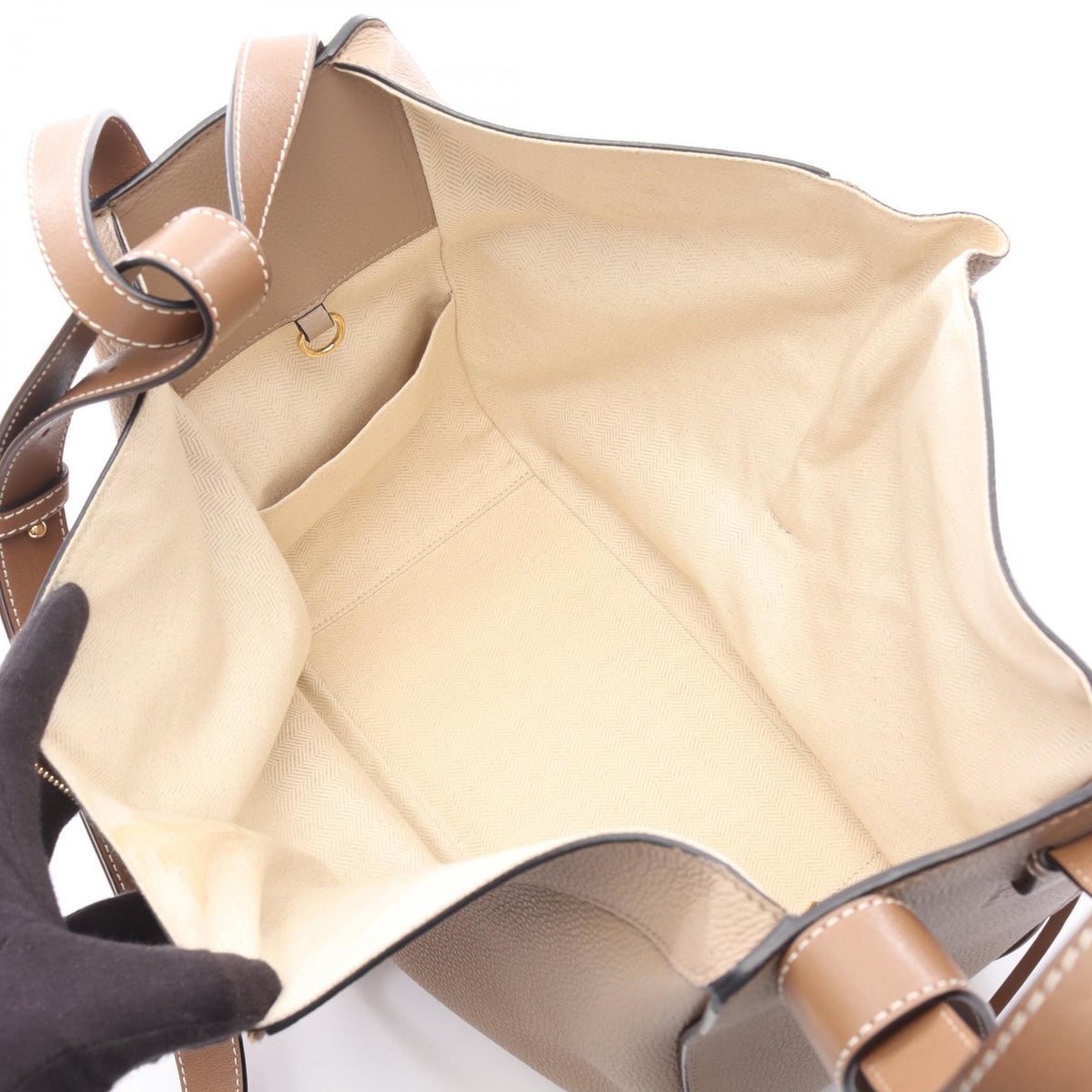LOEWE Hammock bag small Handbag Beige/Brown leather 2101219224749