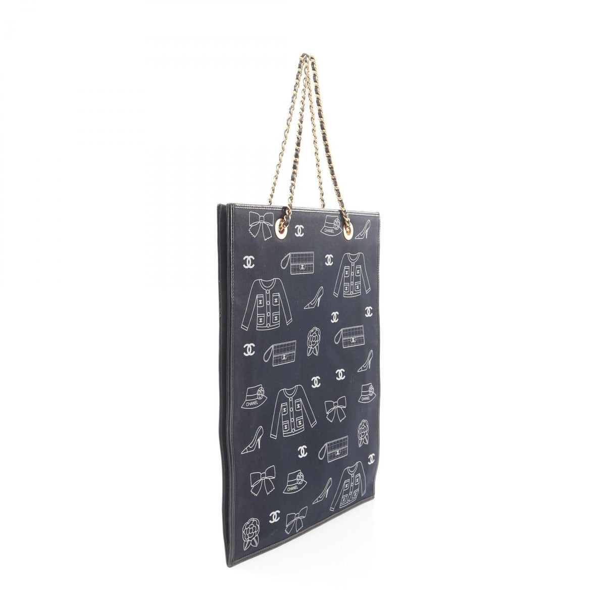 CHANEL Navy/Black/White icon canvas leather 2101219303031