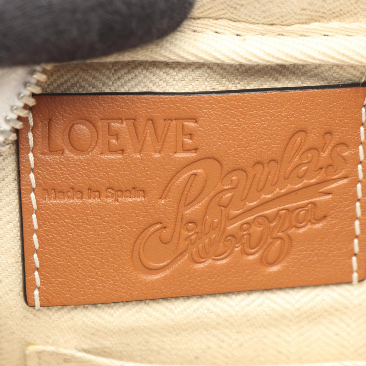 LOEWE LOEWE   PAULA'S IBIZA Water Lily Shoulder Bag White/Multicolor canvas leather 2101219301334