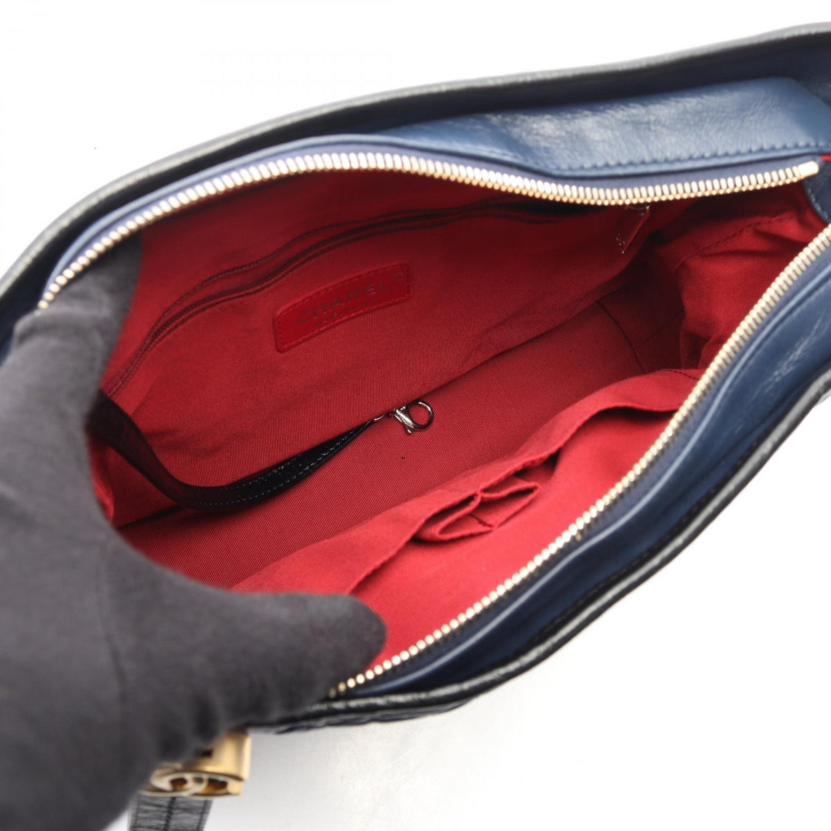 CHANEL Navy/Black Gabrielle de Chanel Large Hobo Bag with Combination Hardware leather A93824 2101219843568