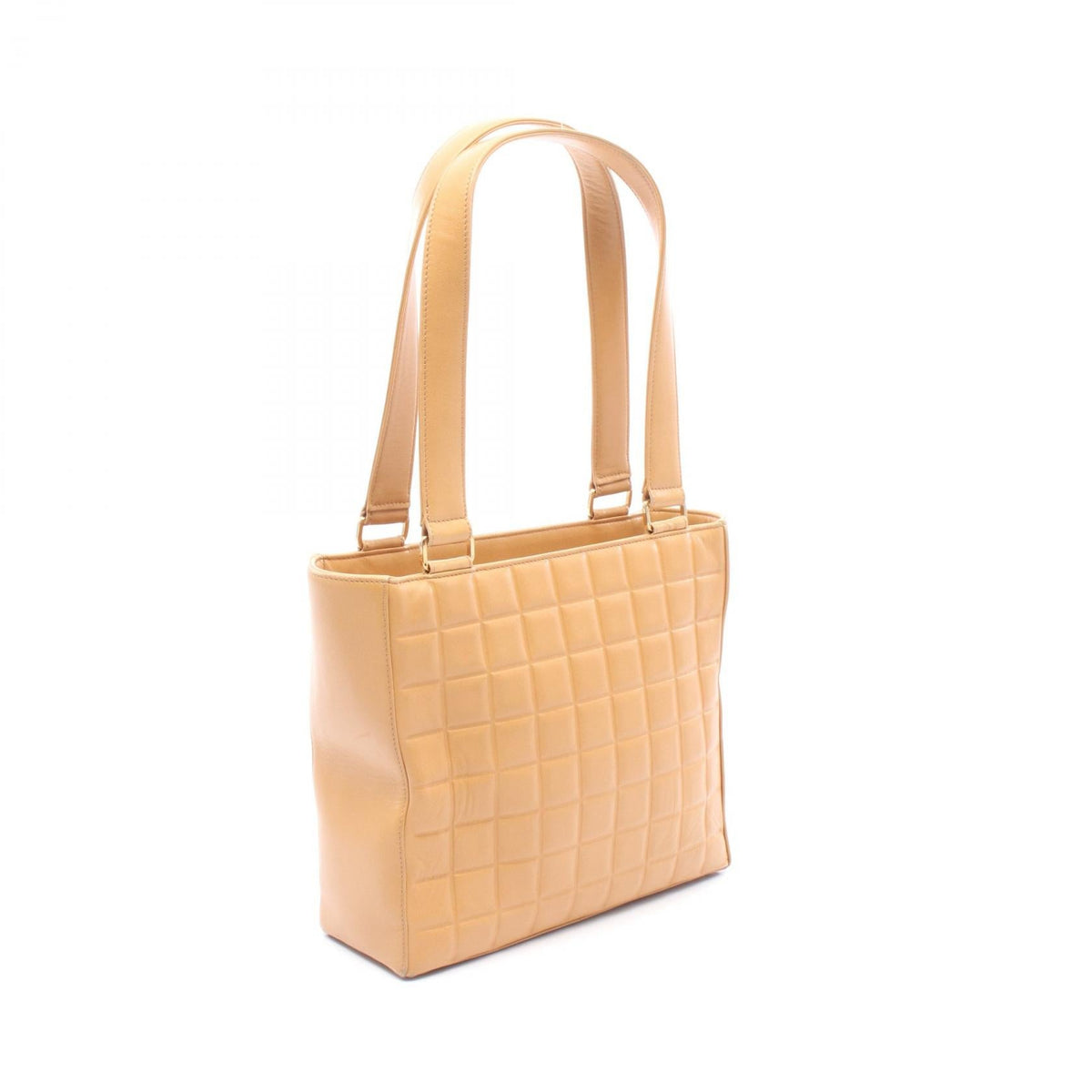 CHANEL Beige Chocolate bar Lambskin (sheep leather) 2101220042677