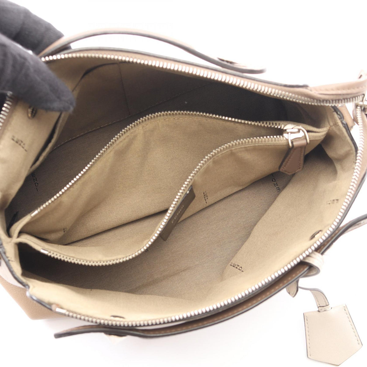 FENDI BY THE WAY MEDIUM (2-Way) Handbag Beige leather 2101220061562