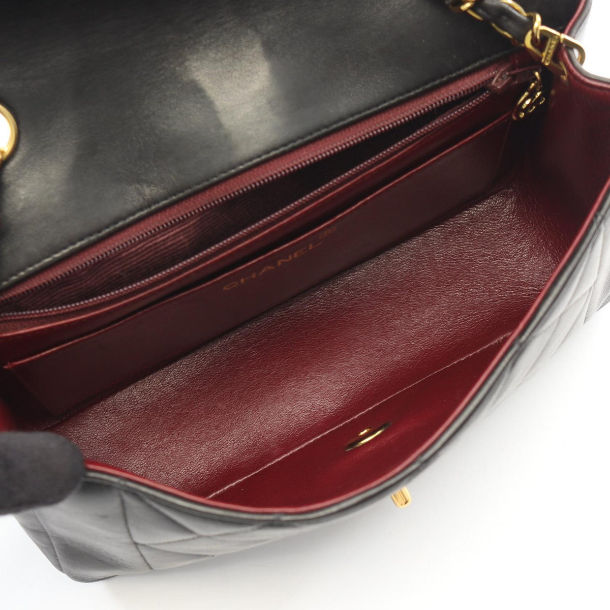CHANEL Black Matelasse Diana Flap Lambskin (sheep leather) A01164 2101220044954