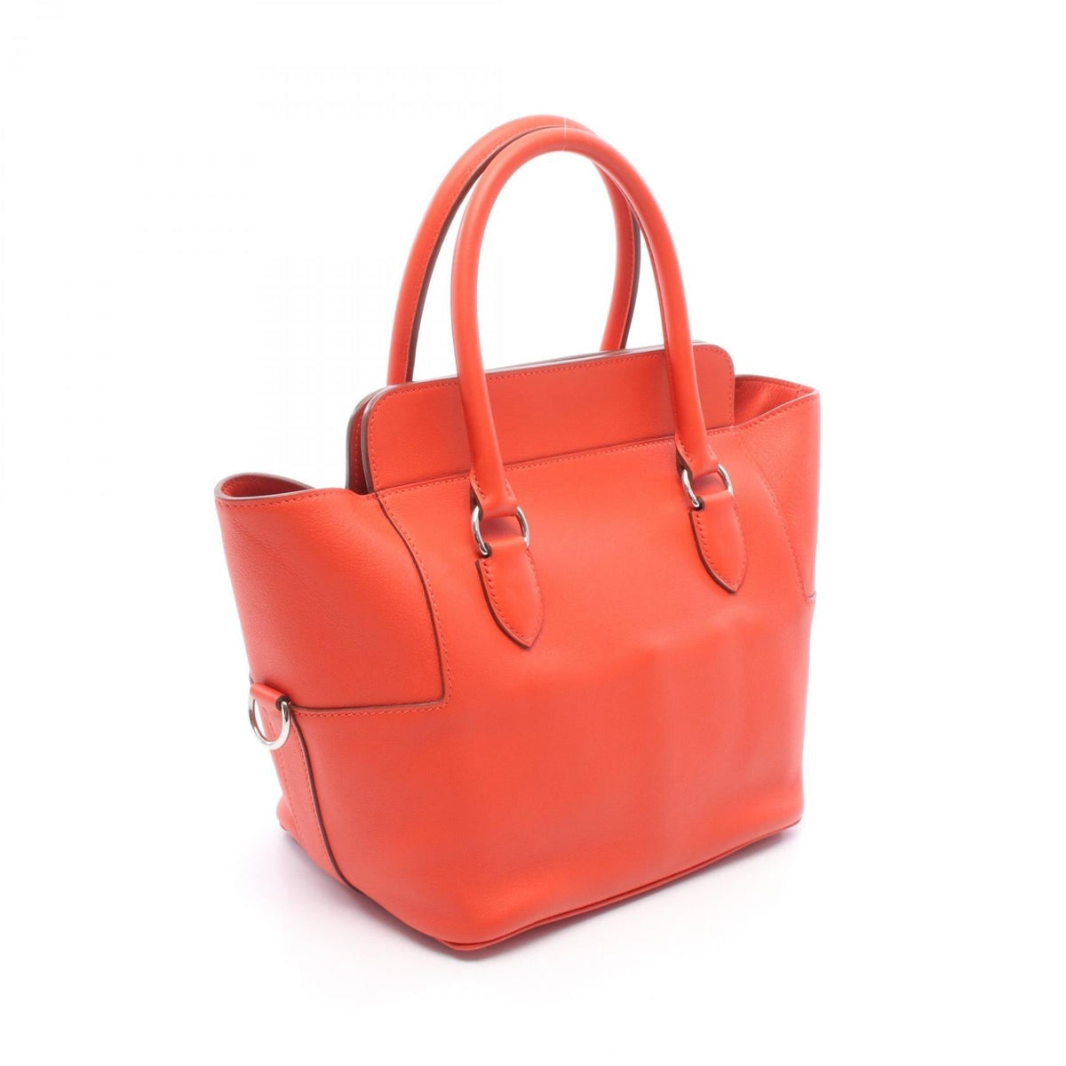 HERMES Toolbox 20 HandbagCapucine Capucine Red Vaux Swift leather leather Calfskin (cowhide) Vaux Swift leather 2101219975276