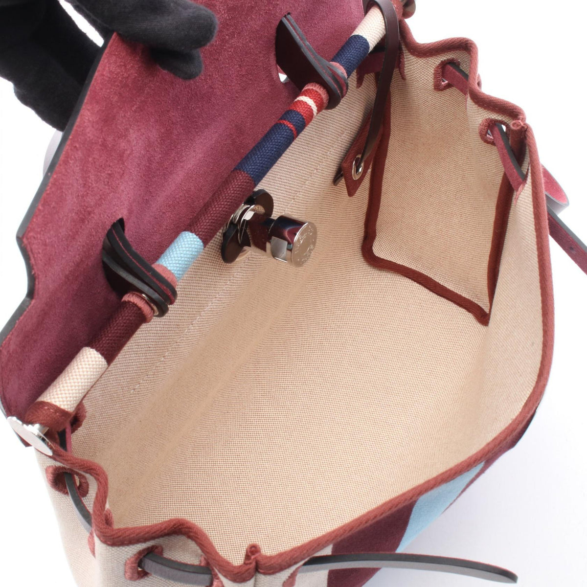 HERMES Airbag Zip PM Rouge seller HandbagBeige Beige Beige/Brown/Multicolor Vache leather hunter Other Toile H Plume / Vache leather Hunter 2120900129590
