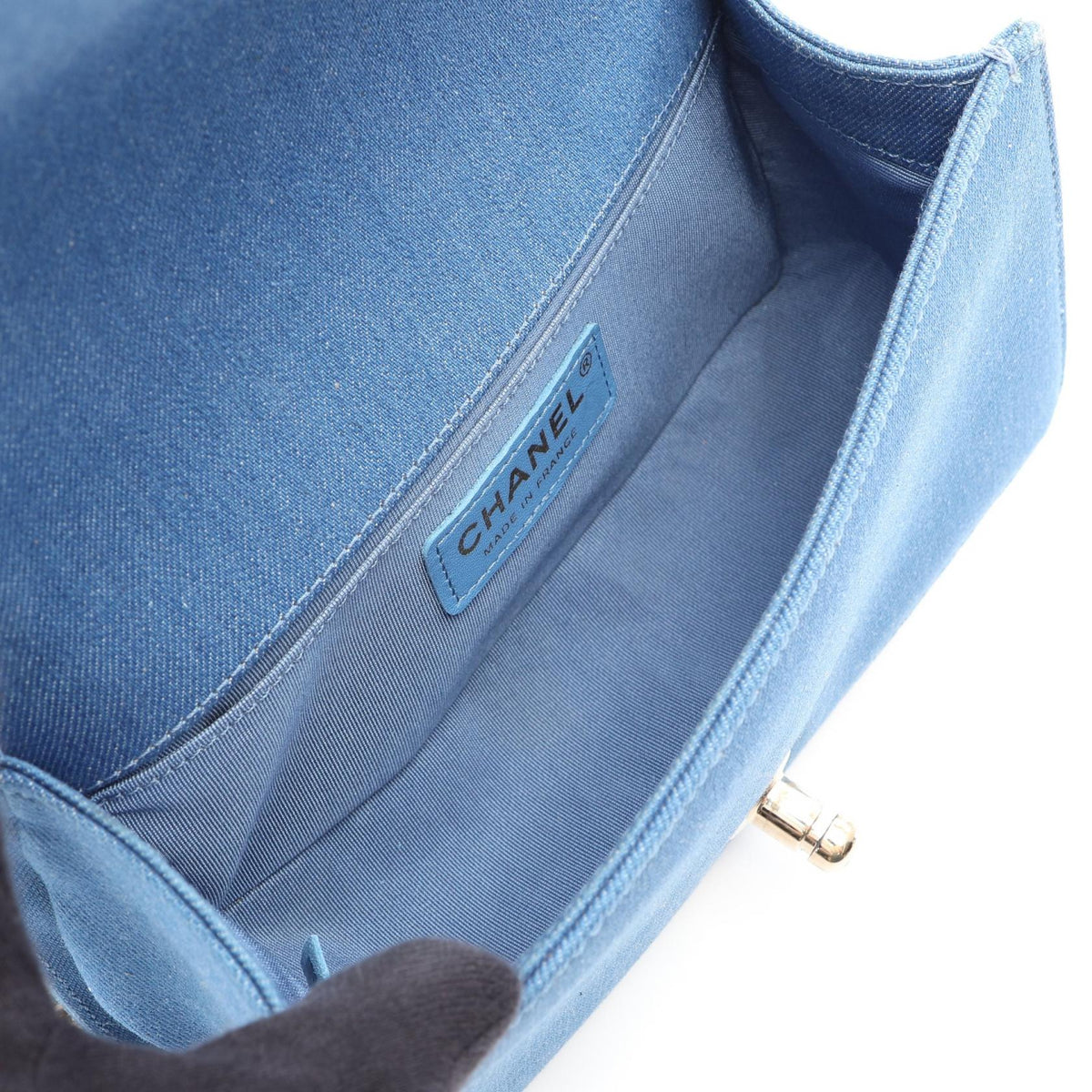 CHANEL Blue Boy Chanel Small denim A67085 2104102537278