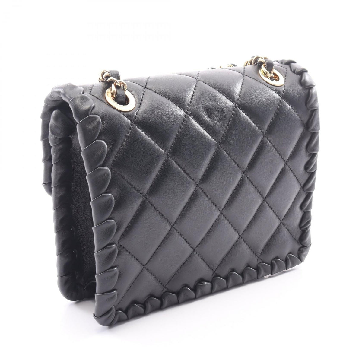 CHANEL Black Matelasse Lambskin (sheep leather) 2104102537292