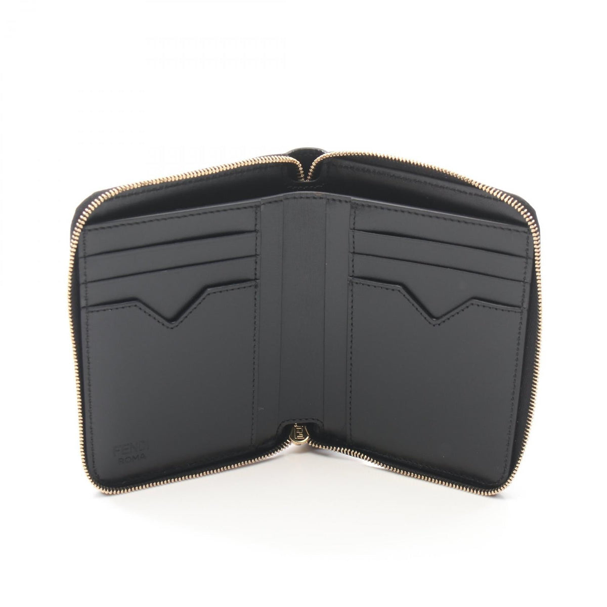 FENDI FF Diamond Round wallet Black leather 8M0508ALV4F0KUR 2101220155735