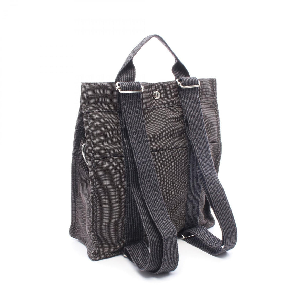 HERMES Herline Ad MM Rucksack Backpack Gray canvas 2101220136215