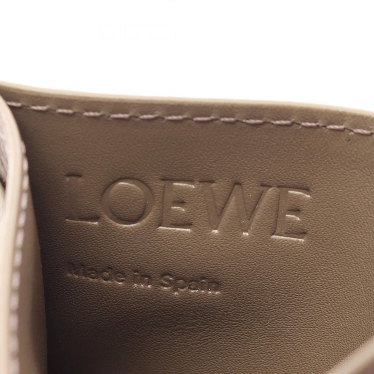 LOEWE Anagram Plain Cardholder Card Case Gray leather C821075X093170 2101220148768