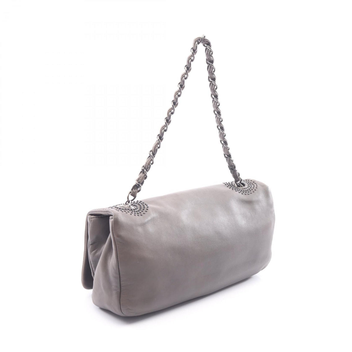 CHANEL Gray COCO Mark Lambskin (sheep leather) 2101220136970