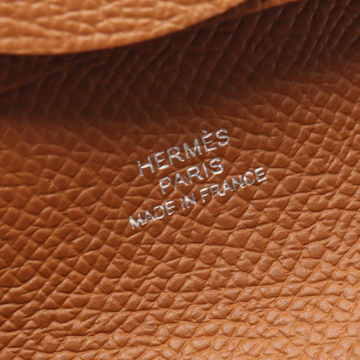 HERMES Bastia coin purseGold Gold Brown Epsom leather Epsom 2100301254169