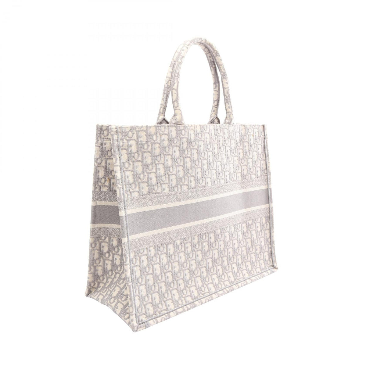 Dior BOOK TOTE Large Oblique Tote Bag Gray/White Other�campus 2120300058629