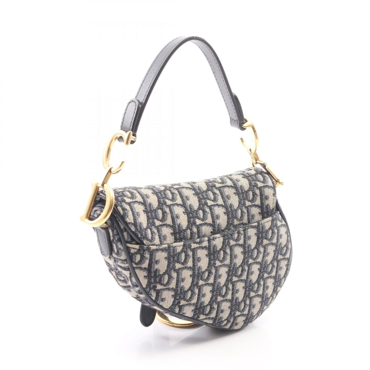 Dior Mini Saddlebag in Oblique Jacquard Handbag Beige/Navy canvas�leather 2101220132118