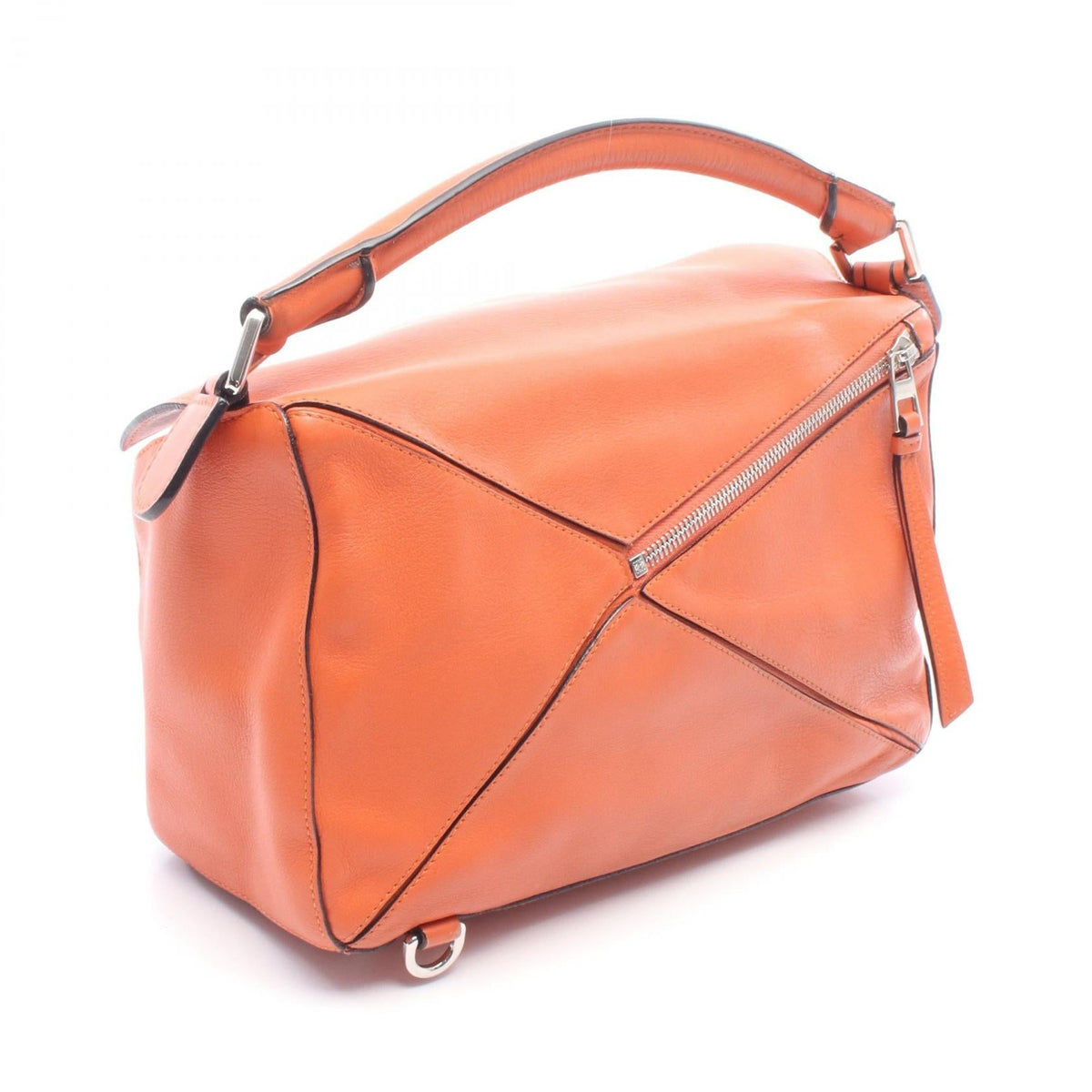 LOEWE Puzzle Bag Medium 2WAY Handbag Orange leather 2101220131753