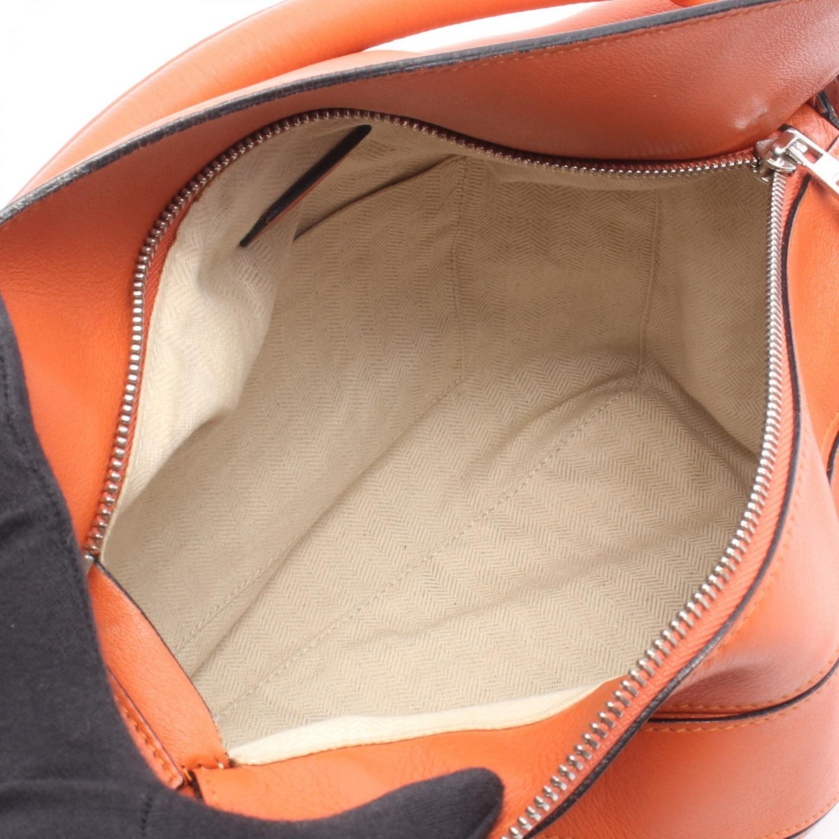 LOEWE Puzzle Bag Medium 2WAY Handbag Orange leather 2101220131753