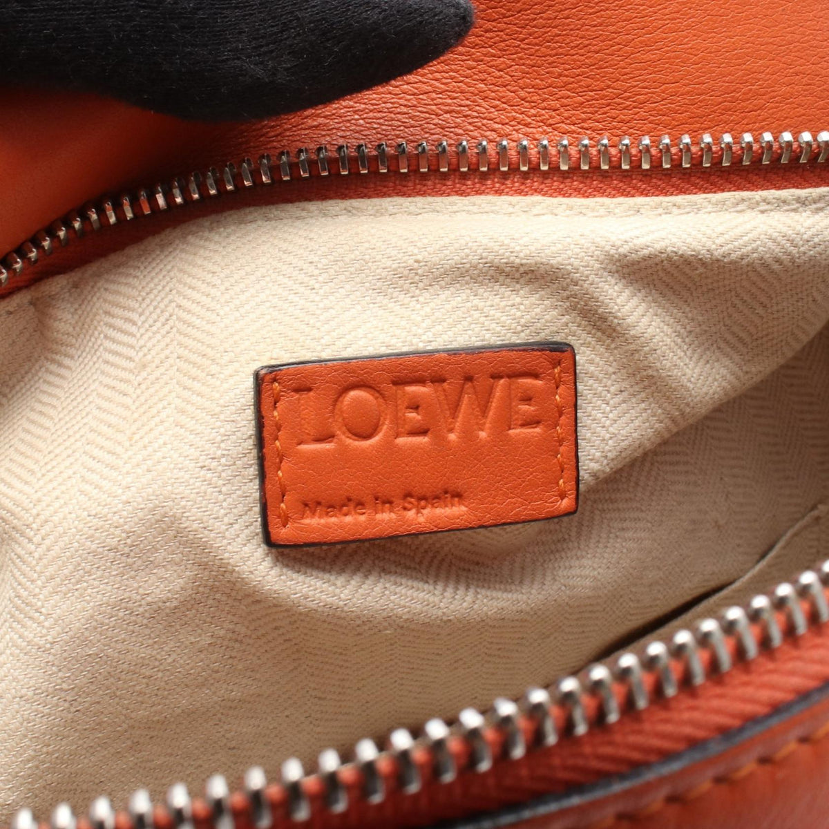LOEWE Puzzle Bag Medium 2WAY Handbag Orange leather 2101220131753