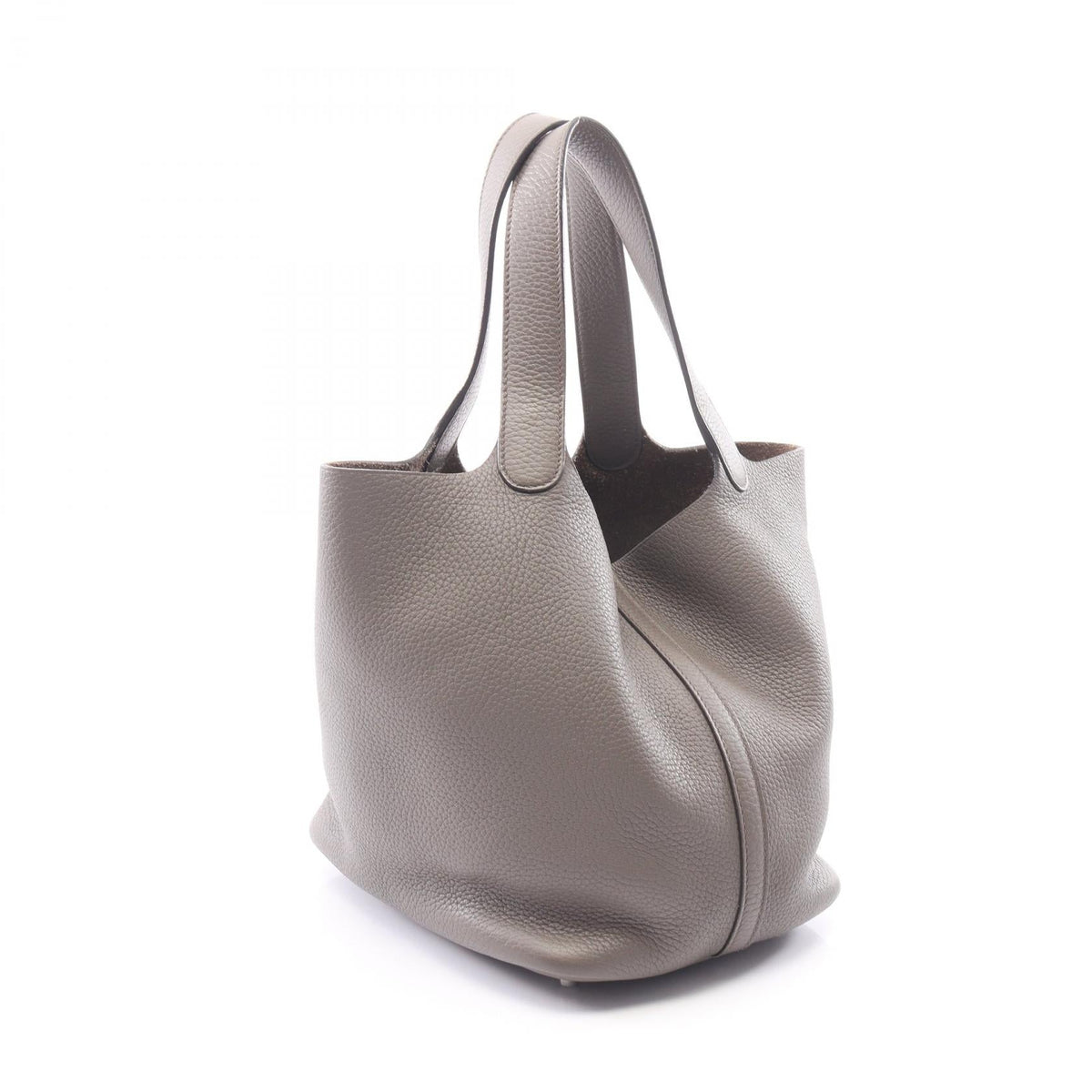HERMES Picotin Lock MM HandbagEtain Etain Gray Taurillon Clemence leather Taurillon Clemence 2107601175149