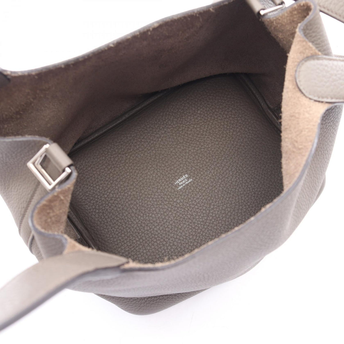 HERMES Picotin Lock MM HandbagEtain Etain Gray Taurillon Clemence leather Taurillon Clemence 2107601175149