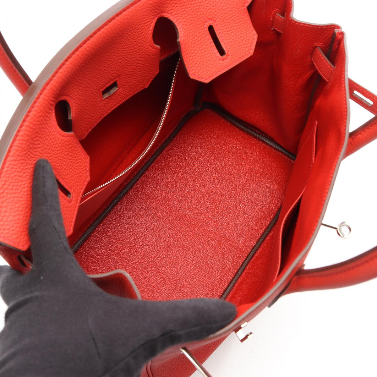 HERMES Birkin 30 Handbag Red Togo leather leather Togo leather 2101220129804