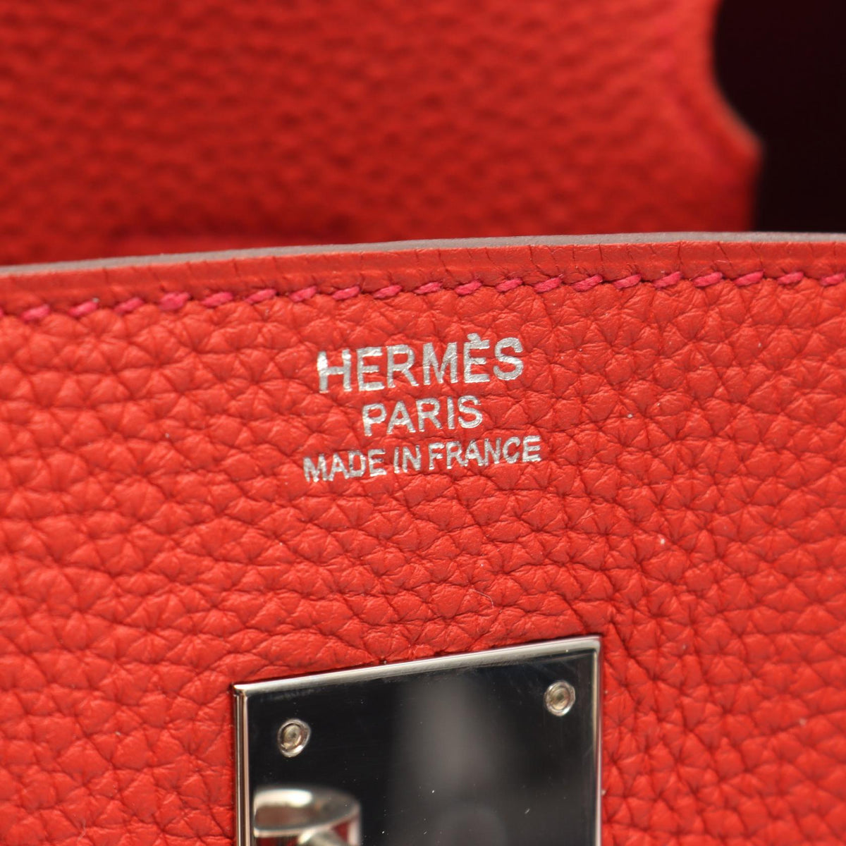 HERMES Birkin 30 Handbag Red Togo leather leather Togo leather 2101220129804