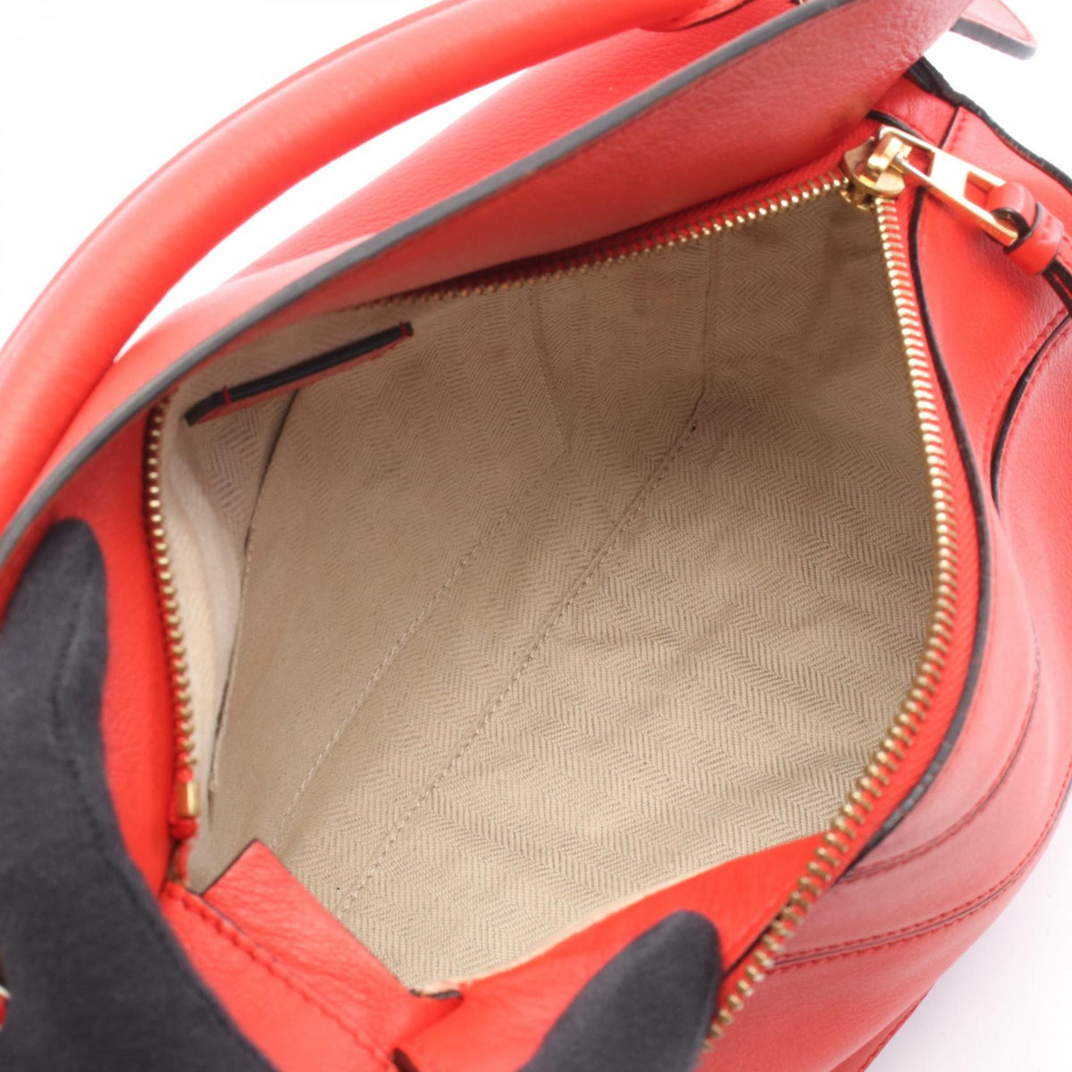 LOEWE PUZZLE BAG SMALL (2-Way) Handbag Red leather 2101220130015