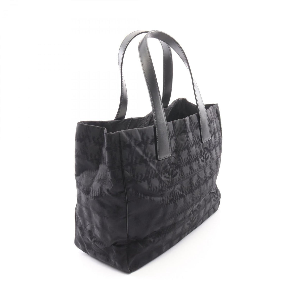 CHANEL Black New Travel Line MM leather Nylon canvas A15991 2101220126889
