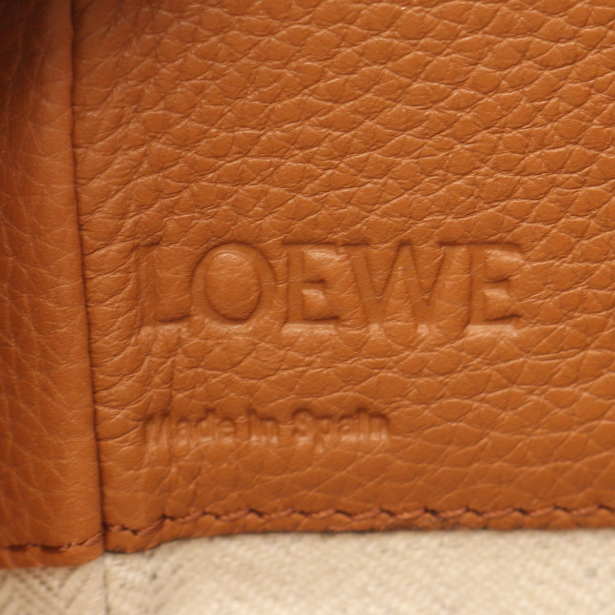 LOEWE Hammock Drawstring Bag Mini 2WAY Handbag Brown leather 2101220126940