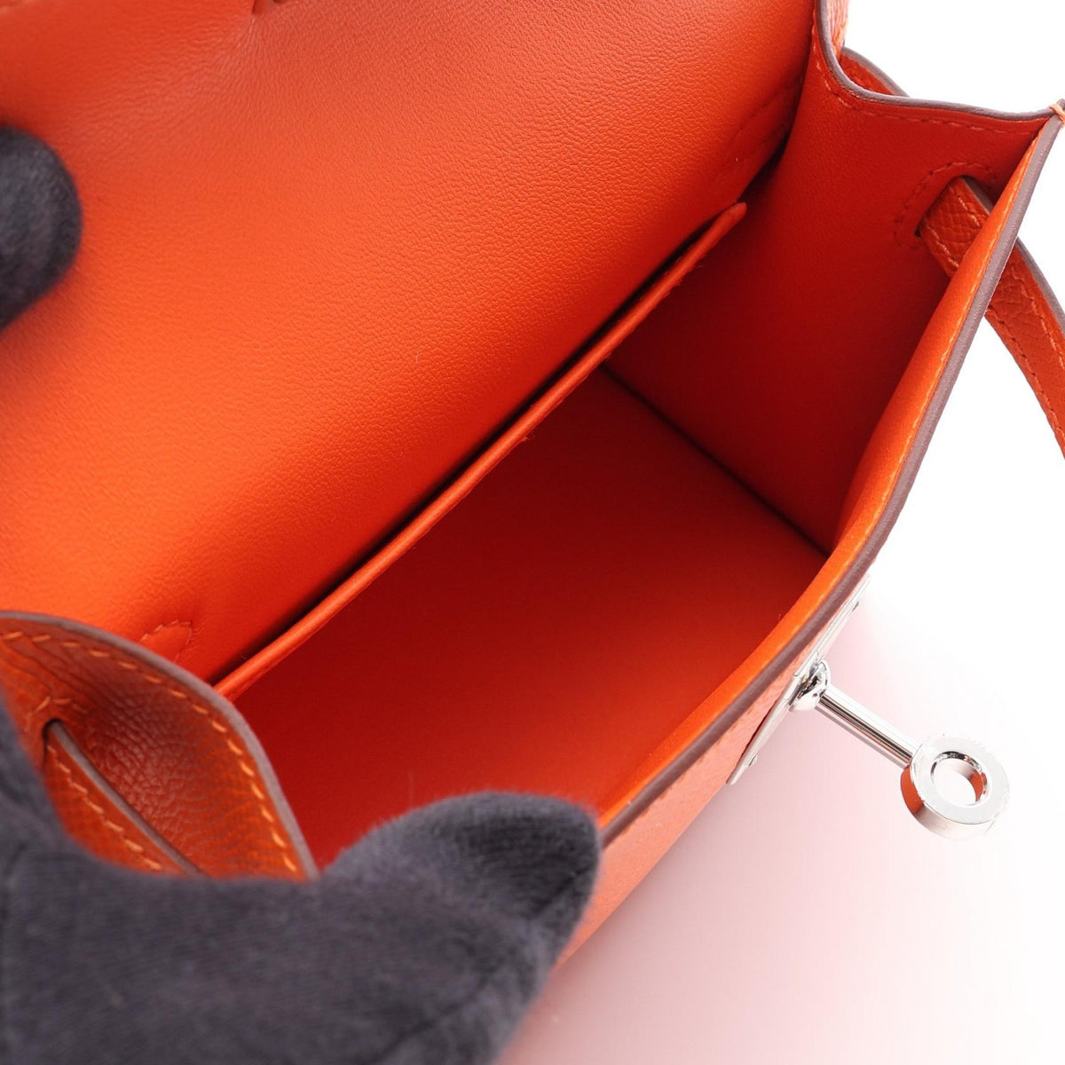 HERMES Mini Kelly 2 2WAY HandbagOrange poppy Orange poppy Orange Epsom leather Epsom 2120100037626