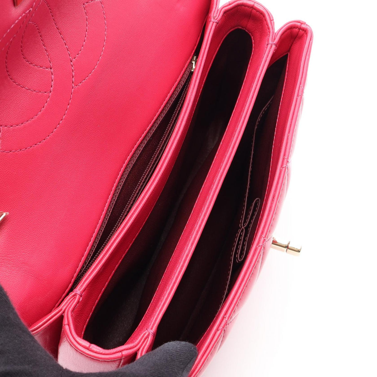 CHANEL Pink Trendy CC Shoulder Bag Small Top Handle Flap 2WAY Lambskin (sheep leather) A92236 2104102536349