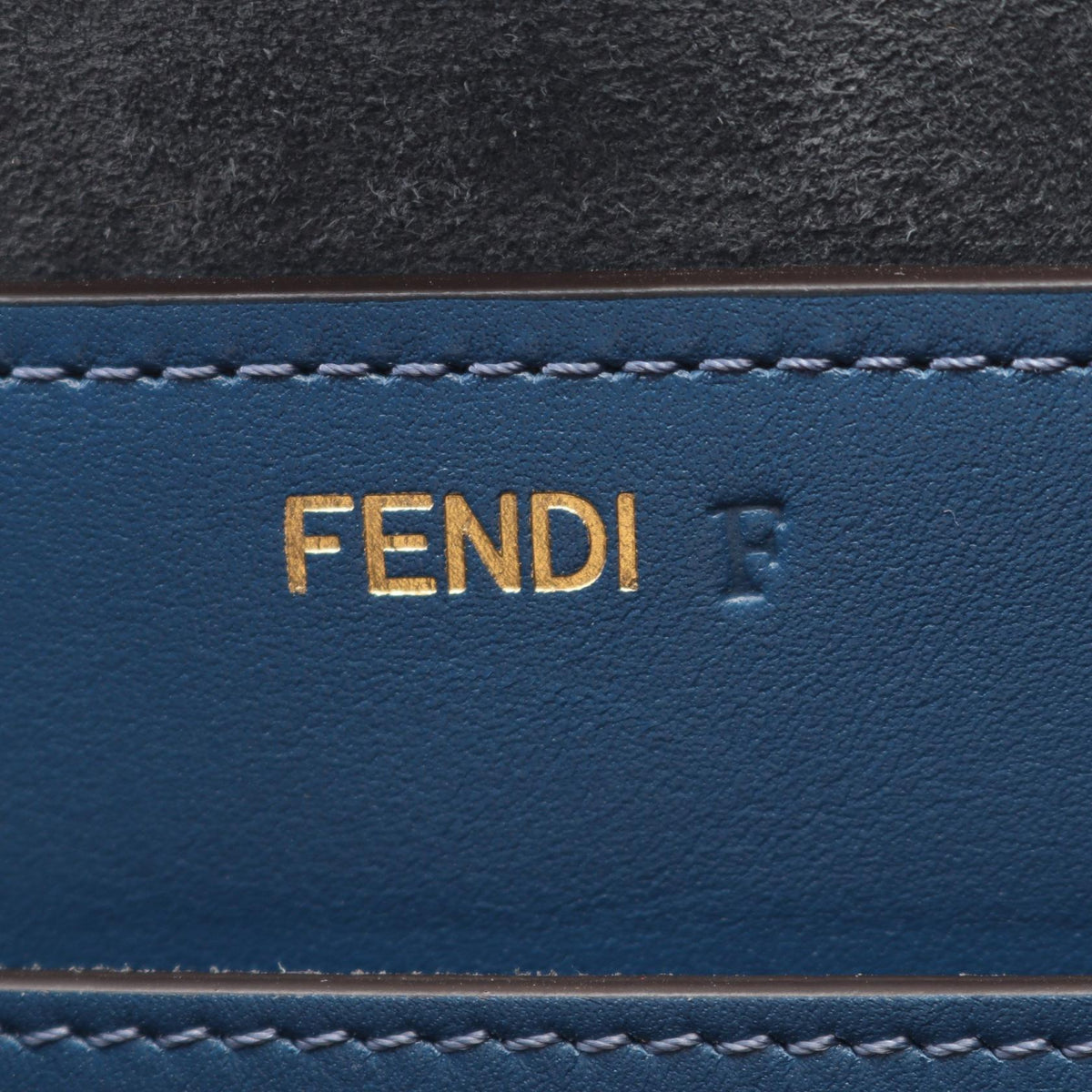 FENDI Peekaboo Soft Large Handbag Blue leather 8BN358 2101220140632