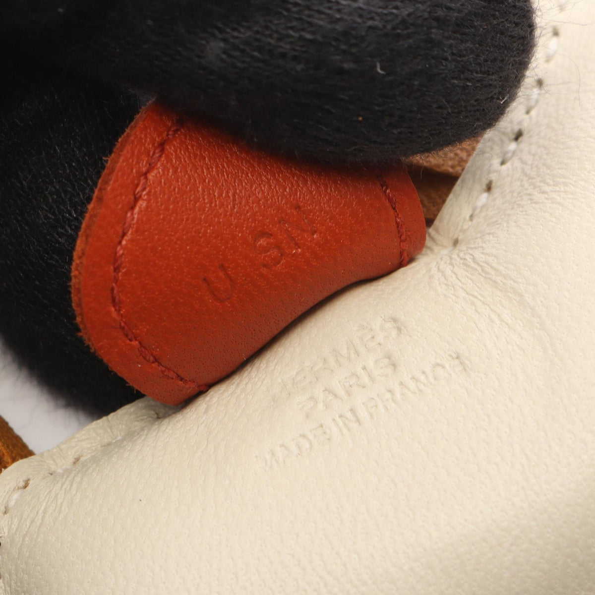 HERMES Rodeo PM Cle Sesame Carnelian charm White/Brown Agneau milo Other Agneau milo 2101220141608