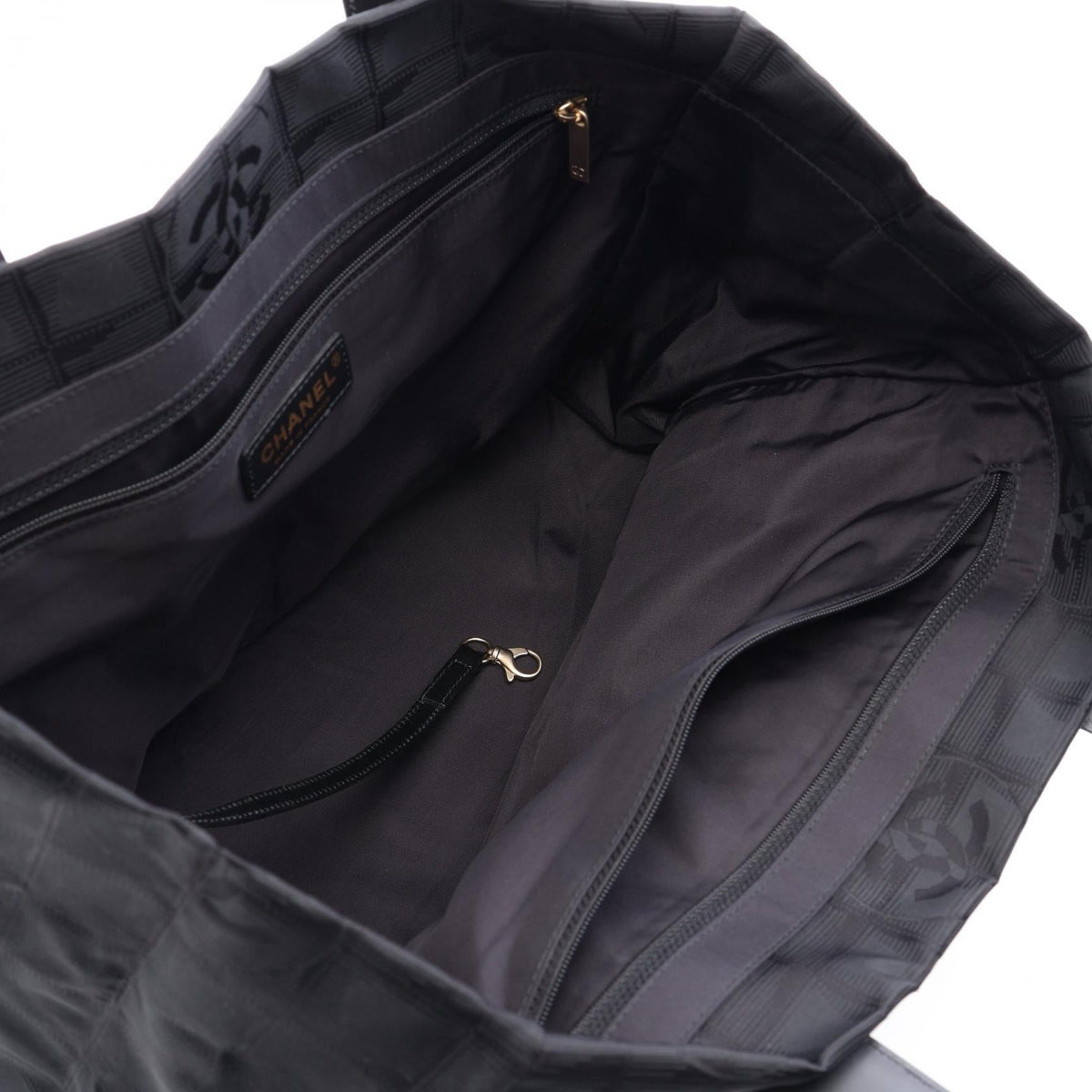 CHANEL Black New Travel Line MM Nylon leather A15991 2101220141967