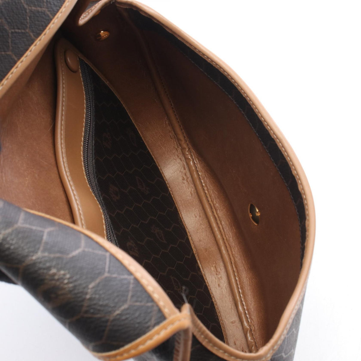 Dior Honeycomb Shoulder Bag Black/Brown PVC coated canvas�leather 2101220142209