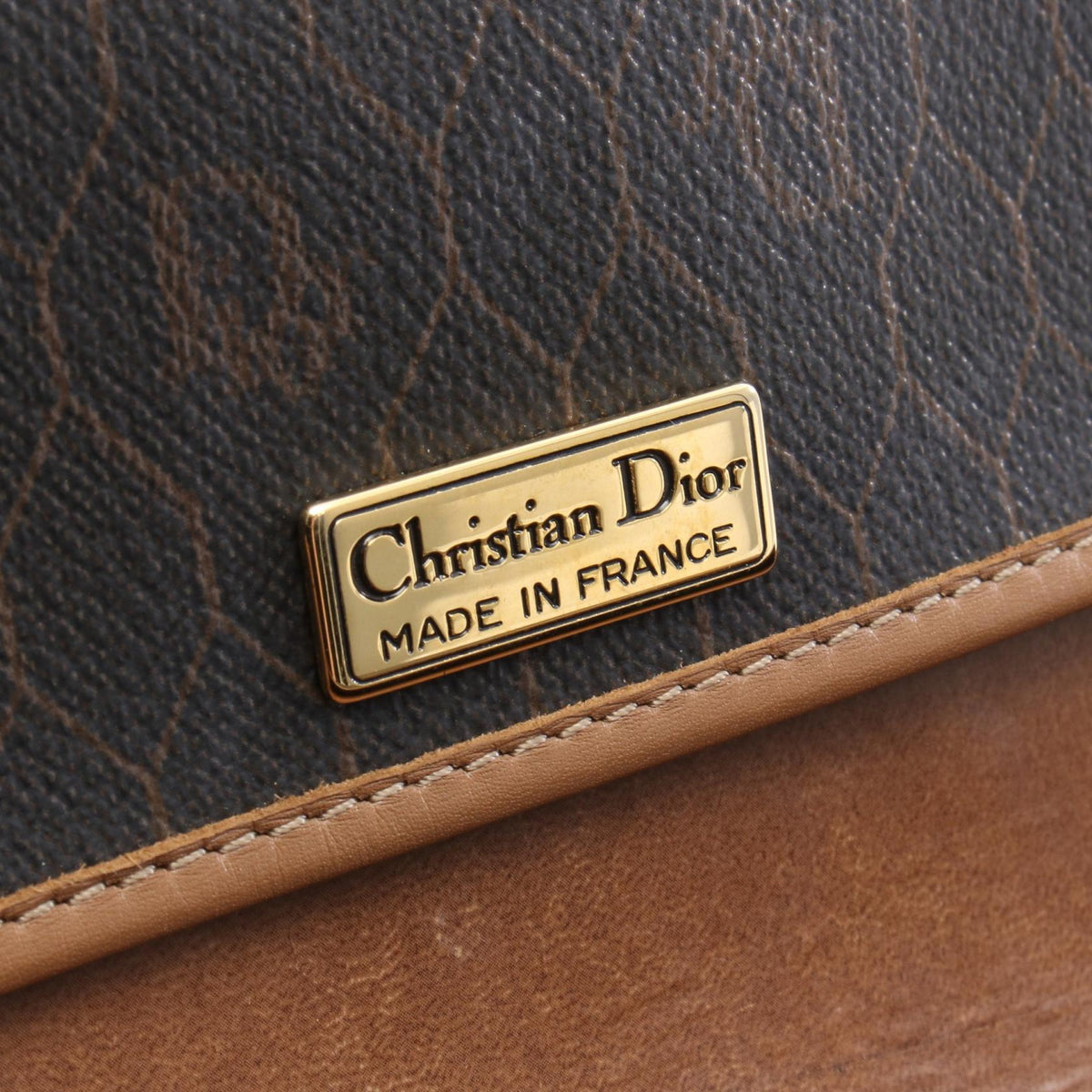 Dior Honeycomb Shoulder Bag Black/Brown PVC coated canvas�leather 2101220142209