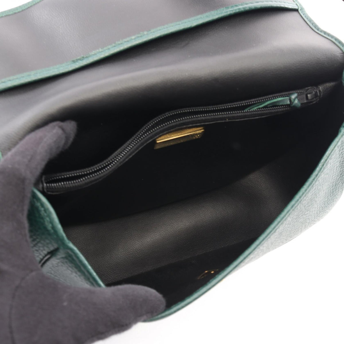 Dior CD logo Shoulder Bag Green leather 2101220142230