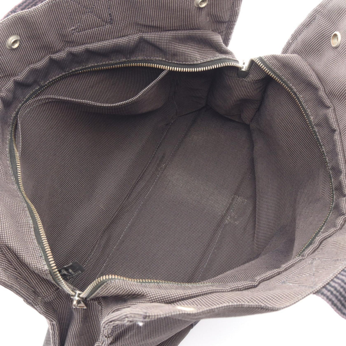 HERMES HerlineMM Tote Bag Gray Other Nylon canvas 2101220137649