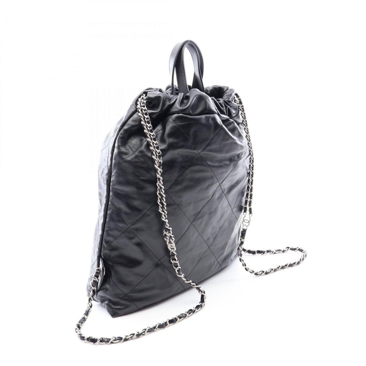 CHANEL Black Chanel 22 Large leather AS3313 2104102536264