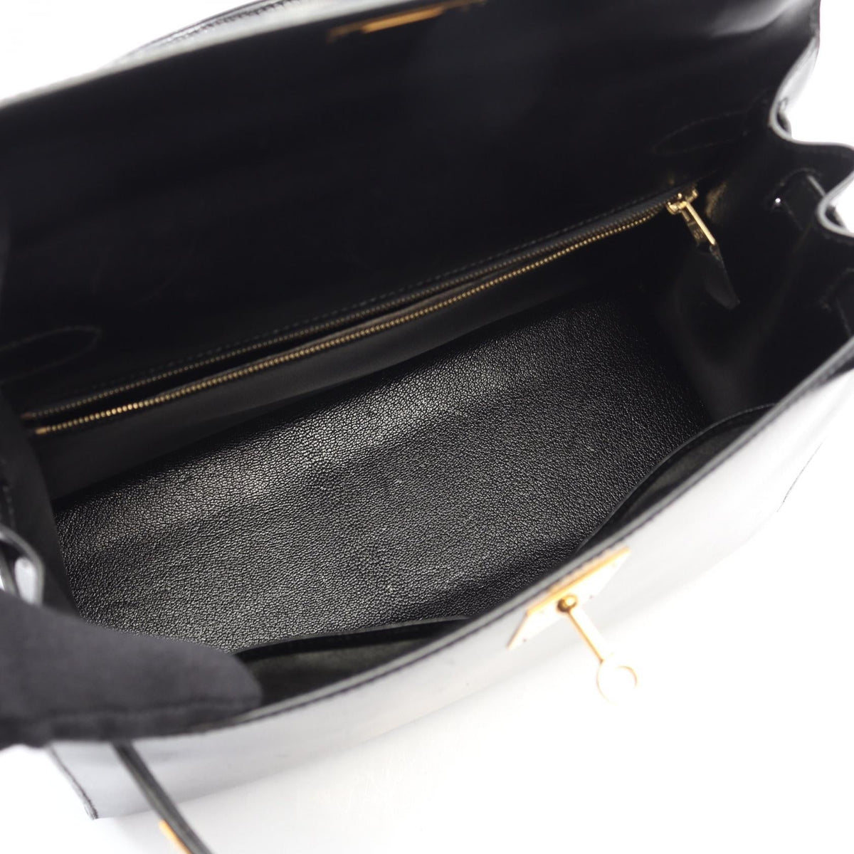 HERMES Kelly 28 Handbag Black Box calf leather Calfskin (cowhide) 2101219551029