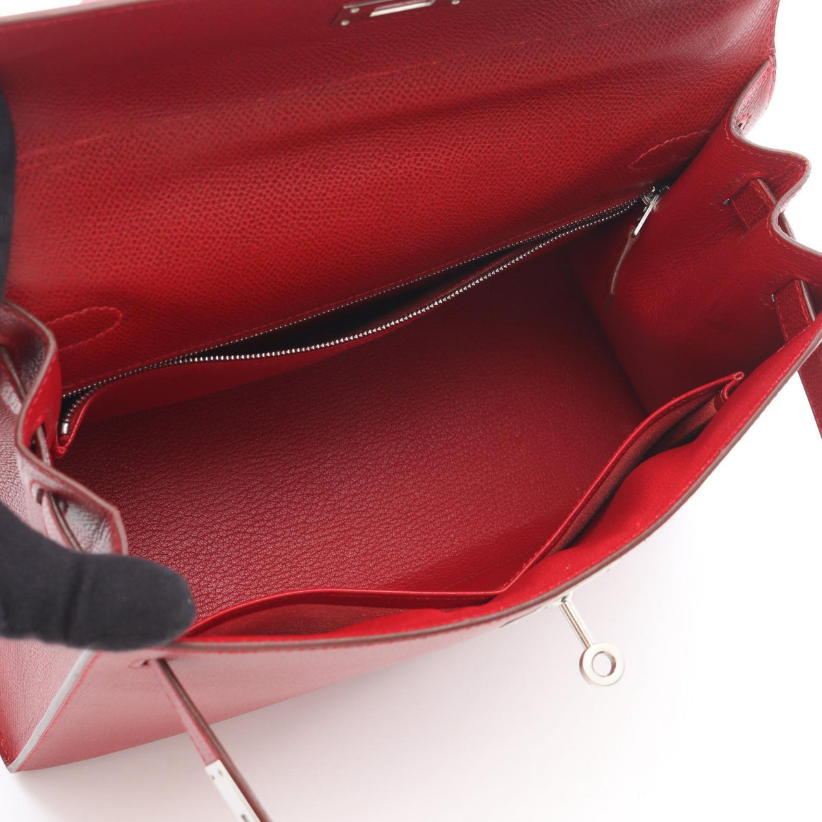 HERMES Kelly 28 Rouge vif 2WAY HandbagRouge vif Rouge vif Red Epsom leather 2104102501392