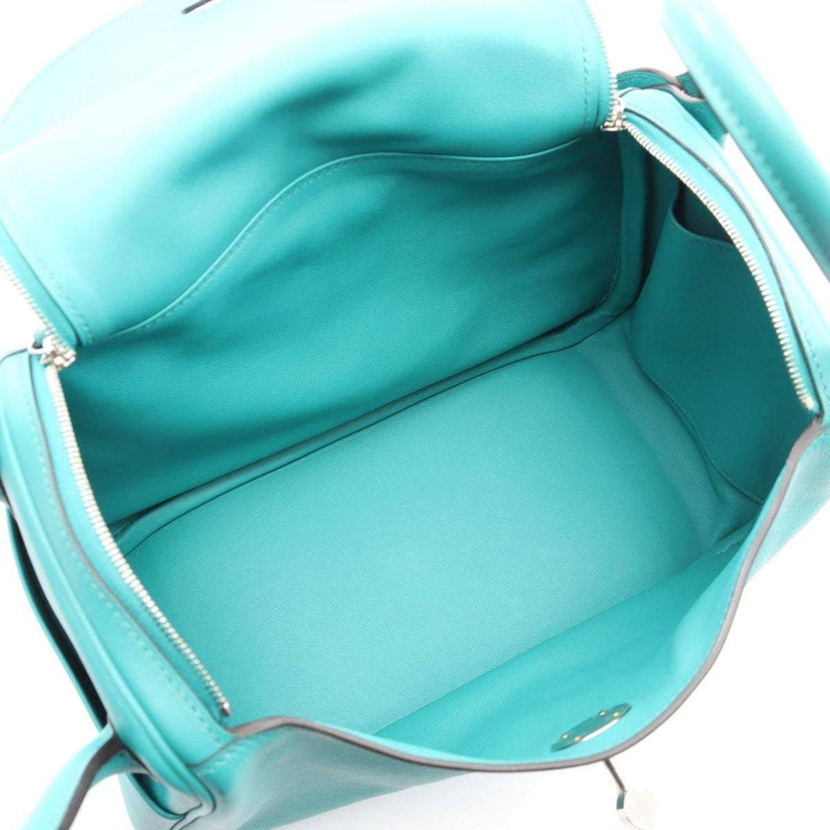 HERMES Lindy 26 Shoulder BagBlue paon Blue paon Green Vaux Swift leather leather Vaux Swift leather 2101219815886