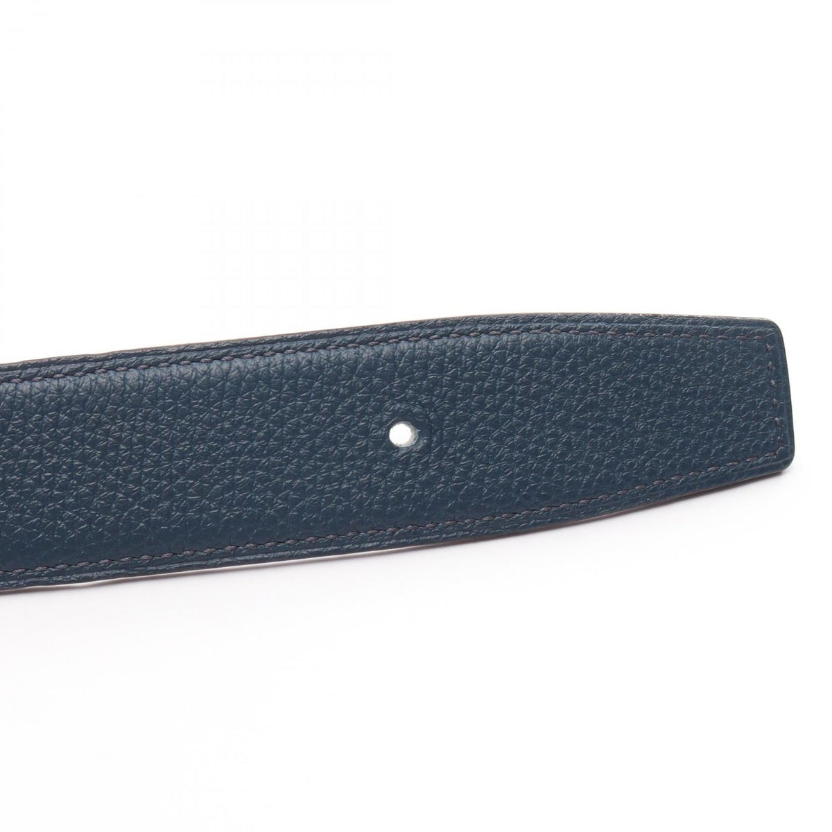 HERMES Constance H belt reversible belt Black/Navy Box calf leather Calfskin (cowhide) Togo leather 2120100035264